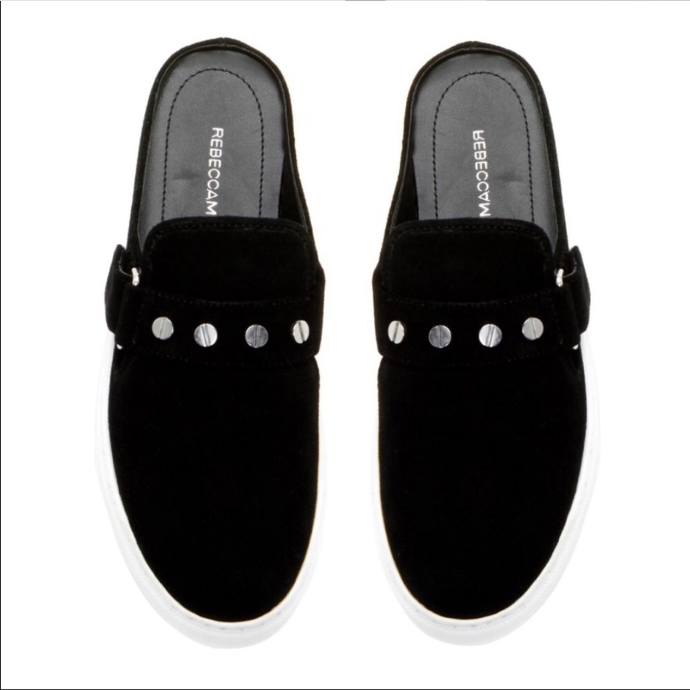 Rebecca Minkoff Black Suede Sonia Sip-On Sneaker